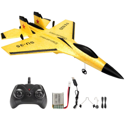Experience Thrilling Adventures with the SU35 RC Plane FX620 FX820 - 2.4G Remote Control Glider with LED Lights for Kids and Enthusiasts!